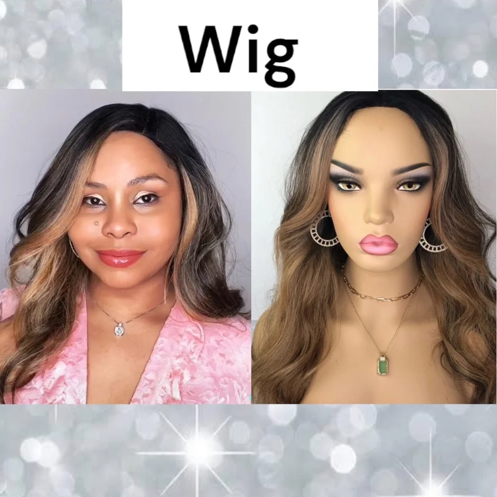 Ash PERFECT Blonde & Brown VALENTINO Long Straight Lace Wig Color FFHOTCHOCO